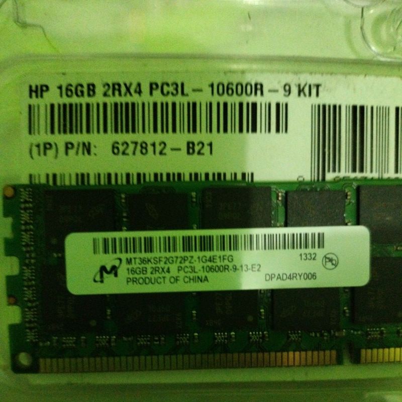 Ram Server  Hp 16gb 2Rx4 PC3L 10600R