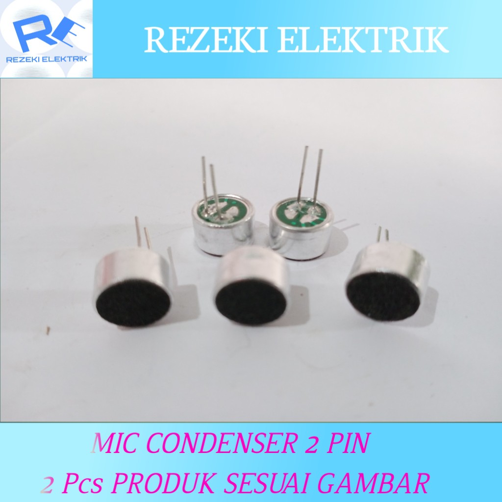 2 PCS MIC CONDENSER 2 PIN / Mik kondenser / spul clip on BAYAR DITEMPAT