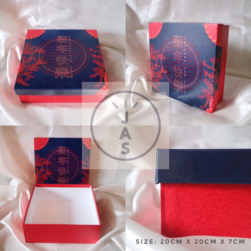 

kotak kue 20x20x7 hard box / hand made / edisi chinese new year imlek