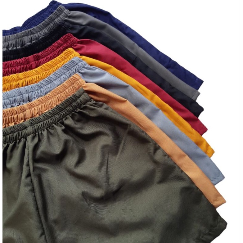 CELANA KOLOR BOXER POLOS TALI PRIA WANITA SHORT PANTS