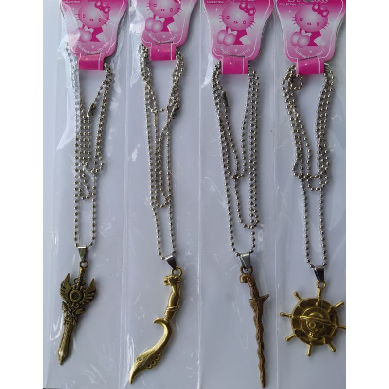 Kalung Kujang Rantai Metal Import Premium