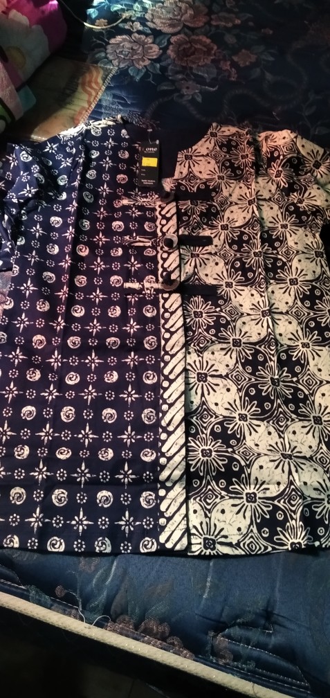 Atasan Blouse Batik Lengan Panjang/baju Lebaran 283 Vr#