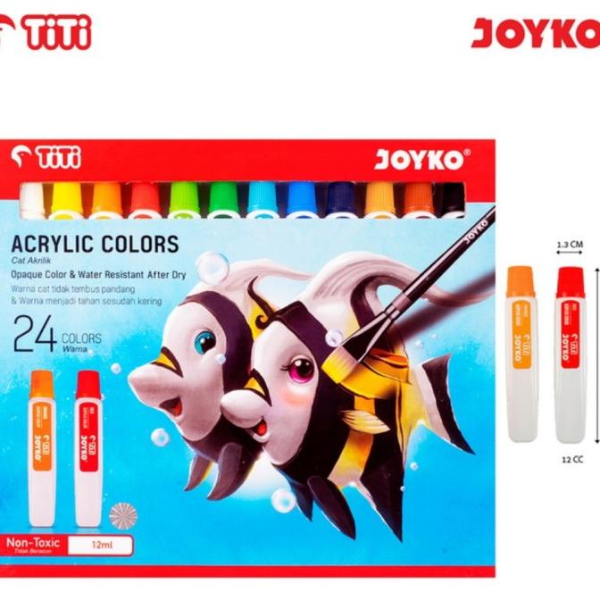 

Cat Acrylic Set 24 Warna Joyko Titi #Ac-12 Ml-24 Warna Colors