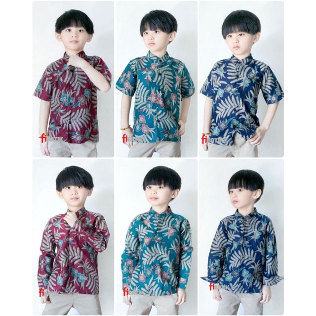 BAJU BATIK ANAK KEMEJA PRIA SERAGAMAN BATIK KIDS