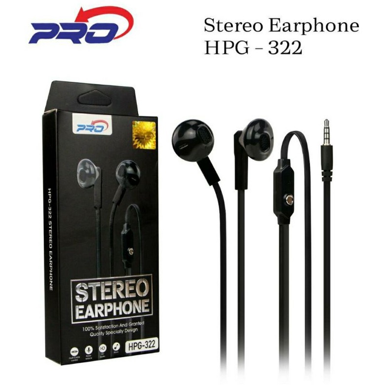 Pro Handsfree Headset Pro HPG-322 HPG-31 SERIES Headphone Stereo Earphone Universal