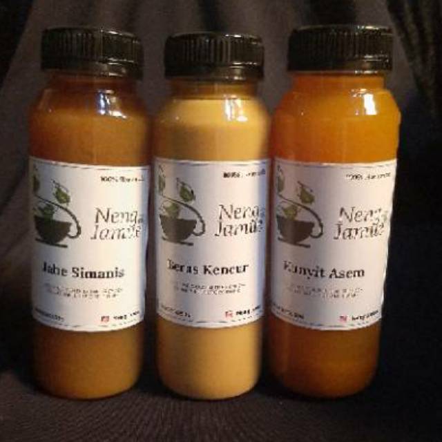 

Paket 3 botol Jamu 250ml (Beras Kencur/Kunyit Asem/Jahe Simanis)