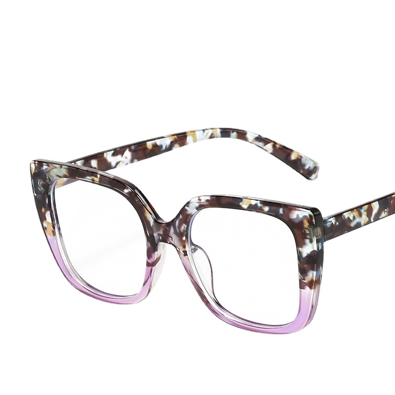 Kacamata Lensa Datar Anti Radiasi Komputer Model Mata Kucing Gaya Retro Untuk Wanita