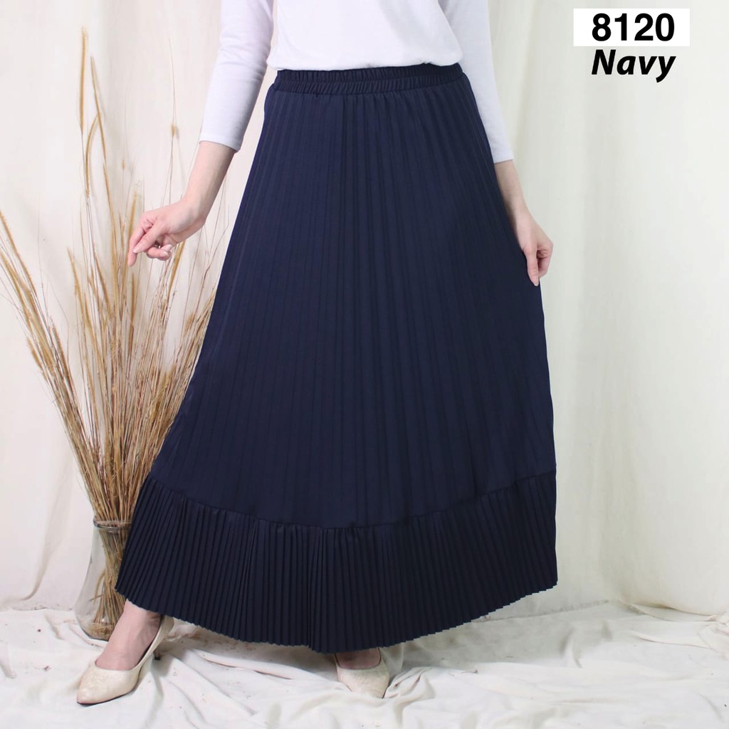 ROK PLISKET MURAH 8120 PLEATED SKIRT WANITA LUVALINE SUPER MURAH KUALITAS BAGUS TERMURAH