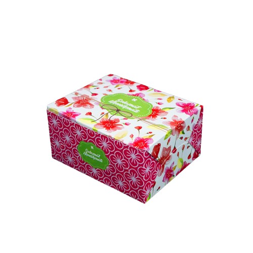 Dus Snack / Box Snack Motif Sakura Pink isi 100pcs