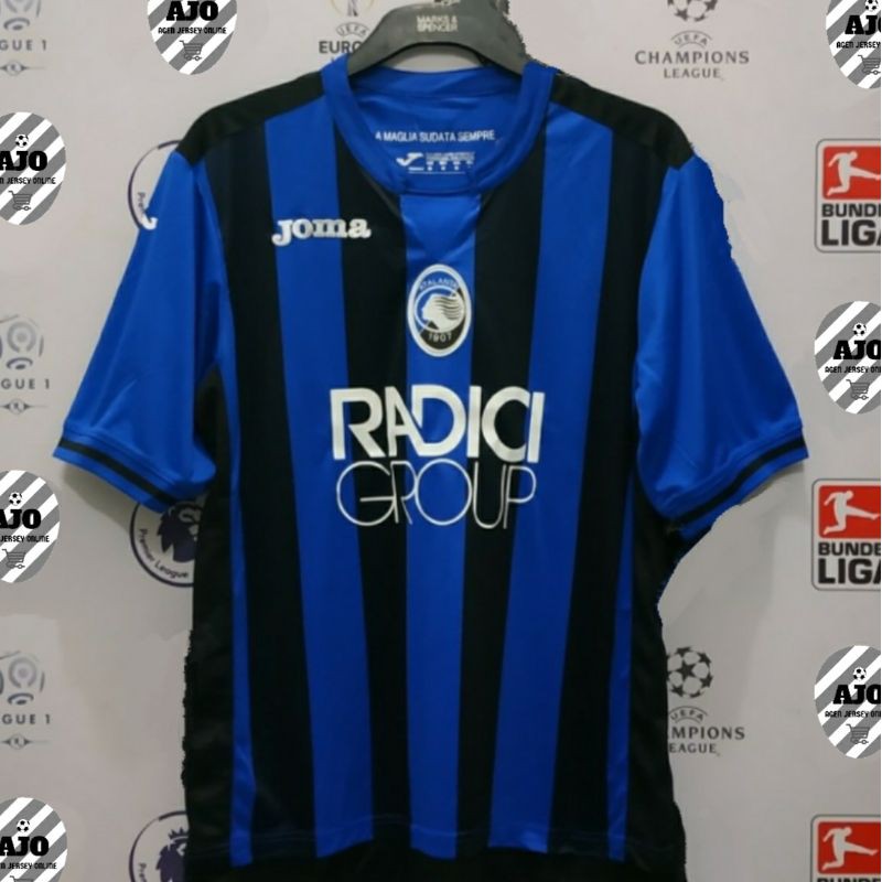 Jersey Atalanta FC Home 2019 - 2020 Biru Hitam GRADE ORIGINAL Terbaru