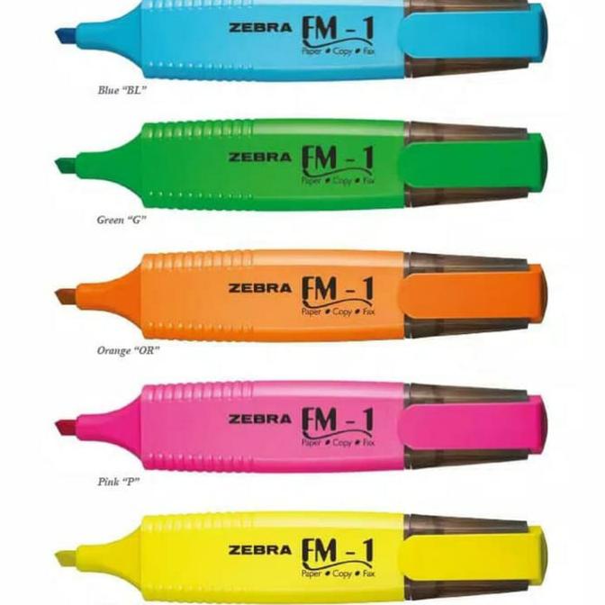 

zebra fm1 fluorescent colour highlighter pen/alat tulis warna