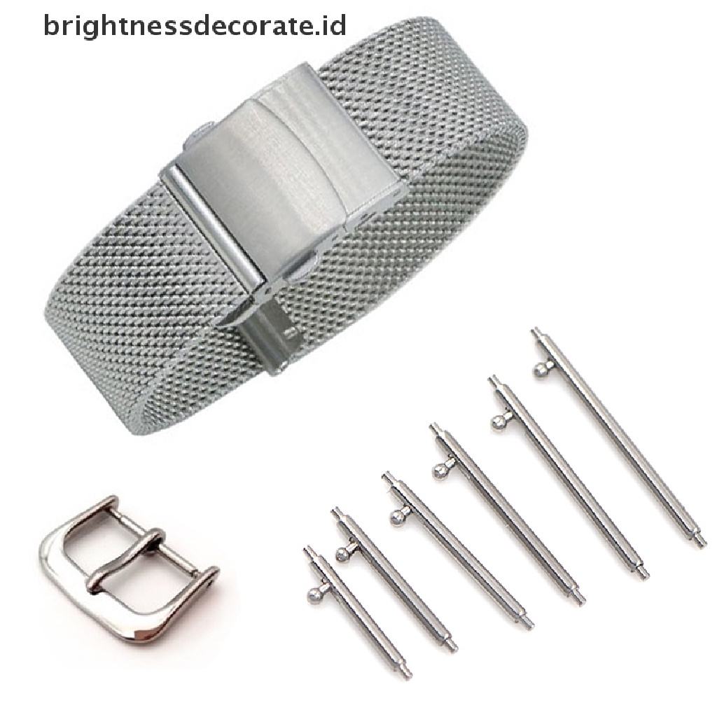 10pcs Pin Bar Strap Jam Tangan Bahan Stainless Steel Ukuran 12-22mm