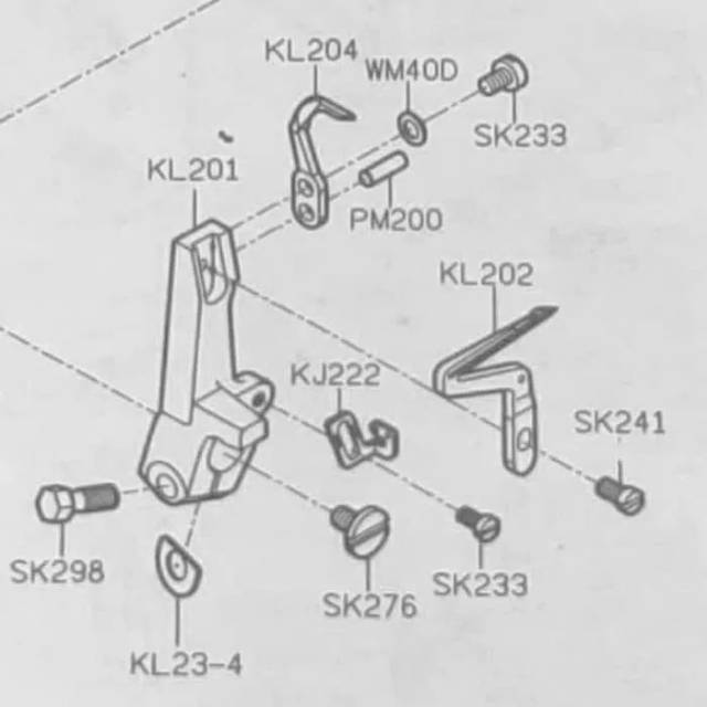 KL202 Loper / Looper / Jarum Bebek Mesin Jahit Obras 700K