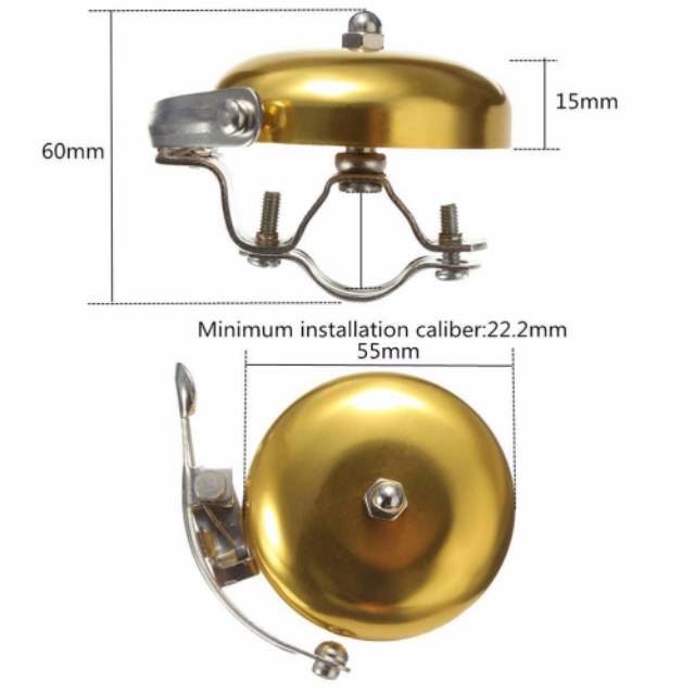 Bell Sepeda mini retro vintage jadul es krimCycle Zone Mini Retro Bicycle Cycling Horn - SE63 - Gold