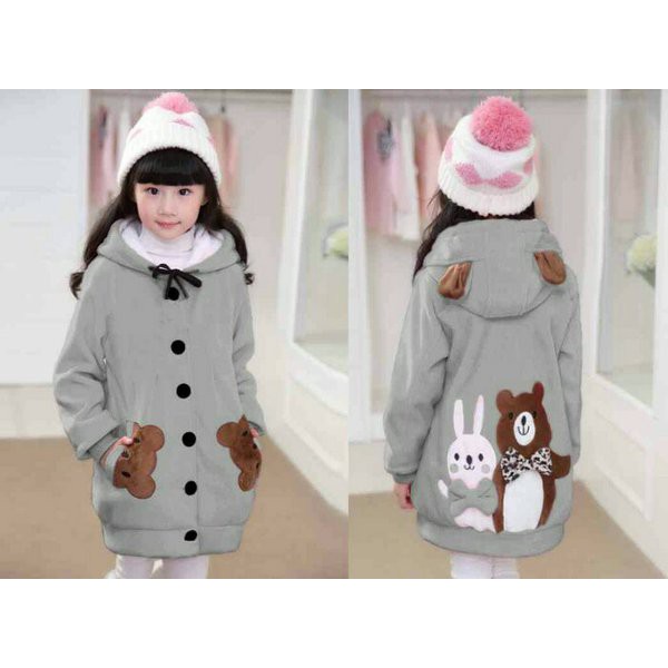 jaket anak line misty grey keren unik lucu