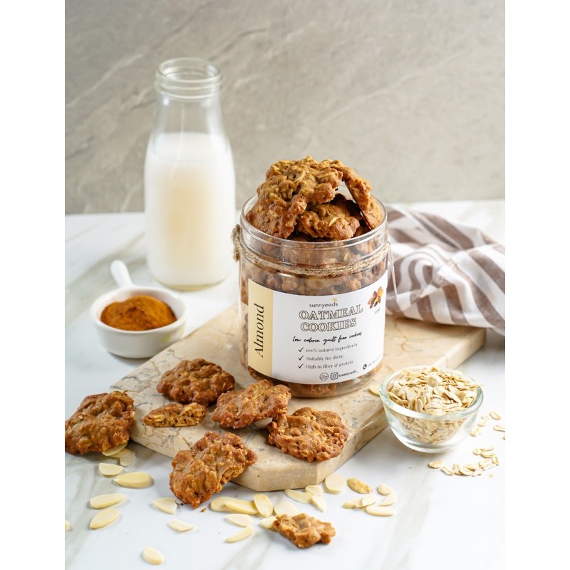 

Almond Oatmeal Cookies Jar / Cookies Sehat