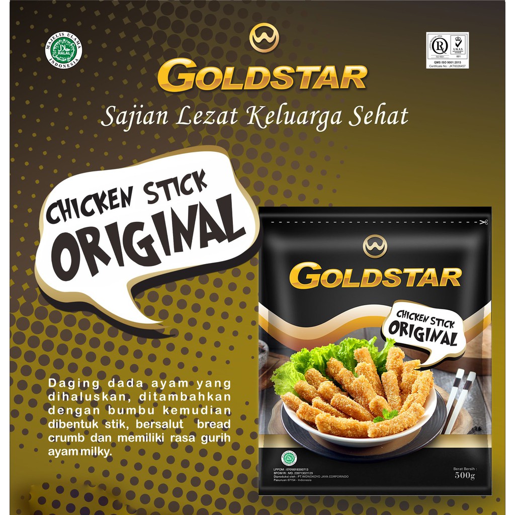 

Goldstar nugget ayam stik original 500gr