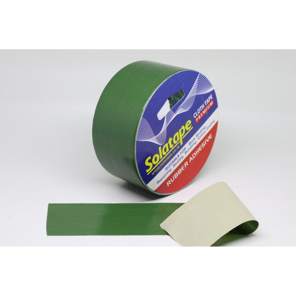 

CLOTH TAPE/LAKBAN KAIN WARNA HIJAU SOLATAPE BERKUALITAS