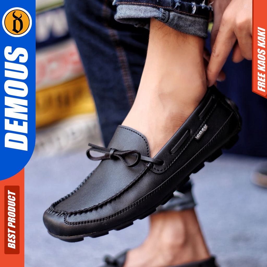 DEMOUS HOUSTON Sepatu Casual Slip On Kulit Pu Kasual Santai