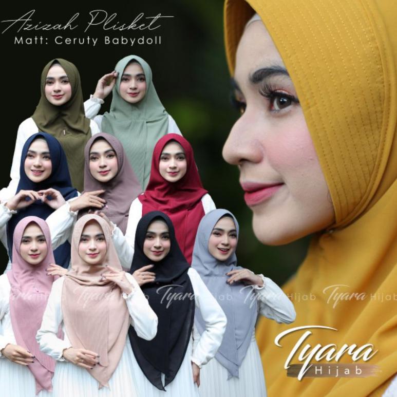 {LSR.26Au22ι} Jilbab Khimar Instan Plisket Azizah Ori Tyara