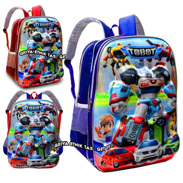 Tas Tobot Anak SD Tas Ransel Anak Sekolah  Laki Laki - Tas Sekolah Anak Cowok Karakter Tobot