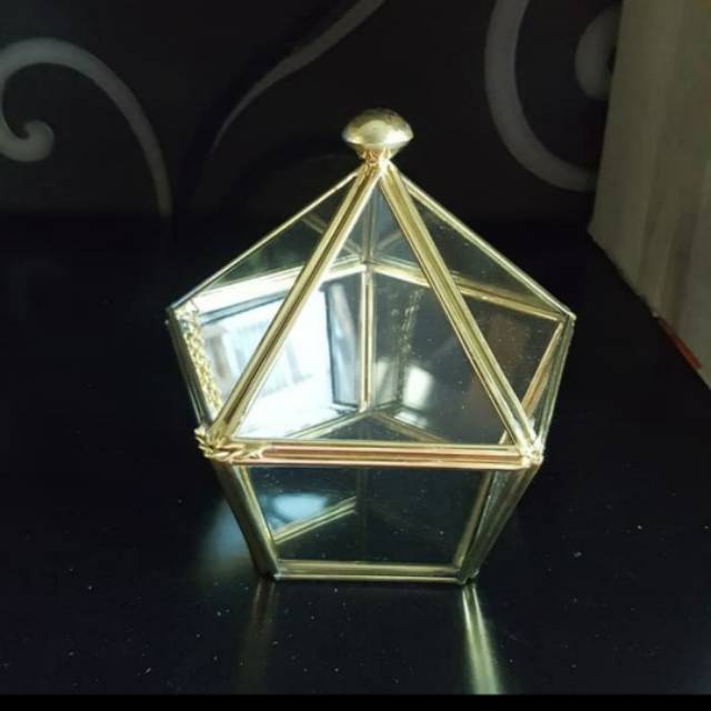 Ringbox segilima kotak kaca cincin emas seserahan mahar