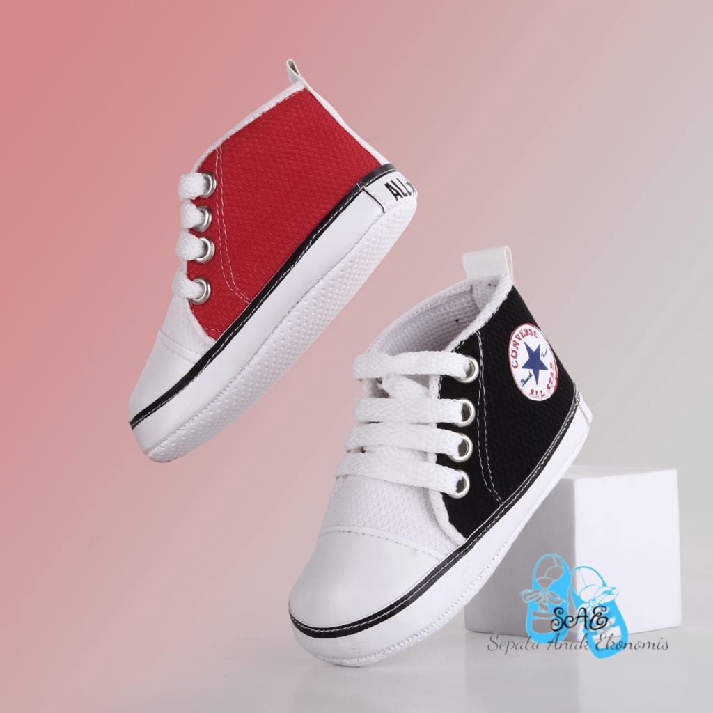 Sepatu Sneakers Bayi Laki-Laki Perempuan Usia Umur 0-12 Bulan Sepatu Prewalker Baby Shoes - Anak Belajar Jalan - Sepatu Anak Ekonomis