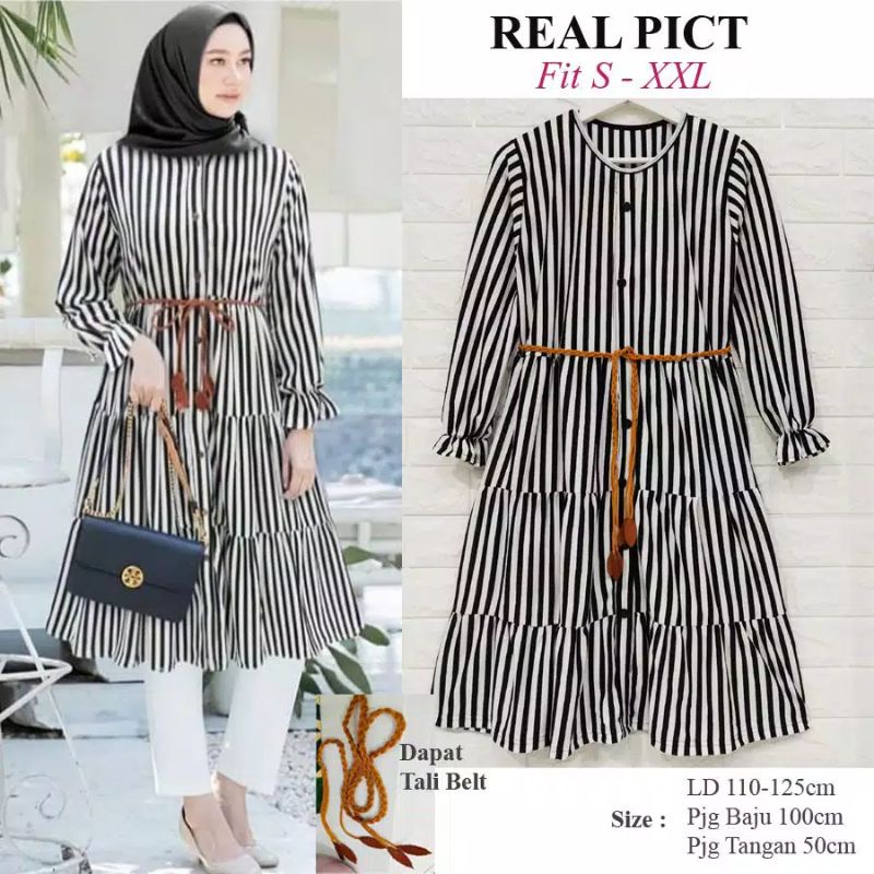 EXTU TUNIK SALUR + BELT GL FASHION