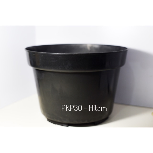 Pot Kembang Plastik | Pot Bunga Plastik | Pot Bunga Polos - PKP30 Hitam