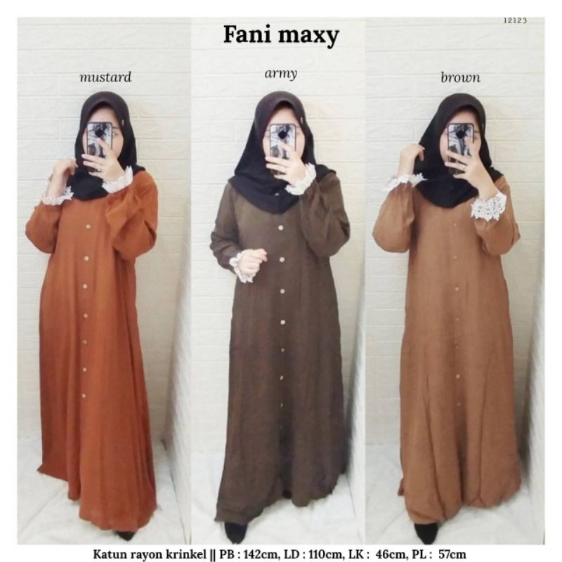 Fani maxy / gamis polos / gamis rayon polos / gamis rayon / gamis rayon murah / gamis murah