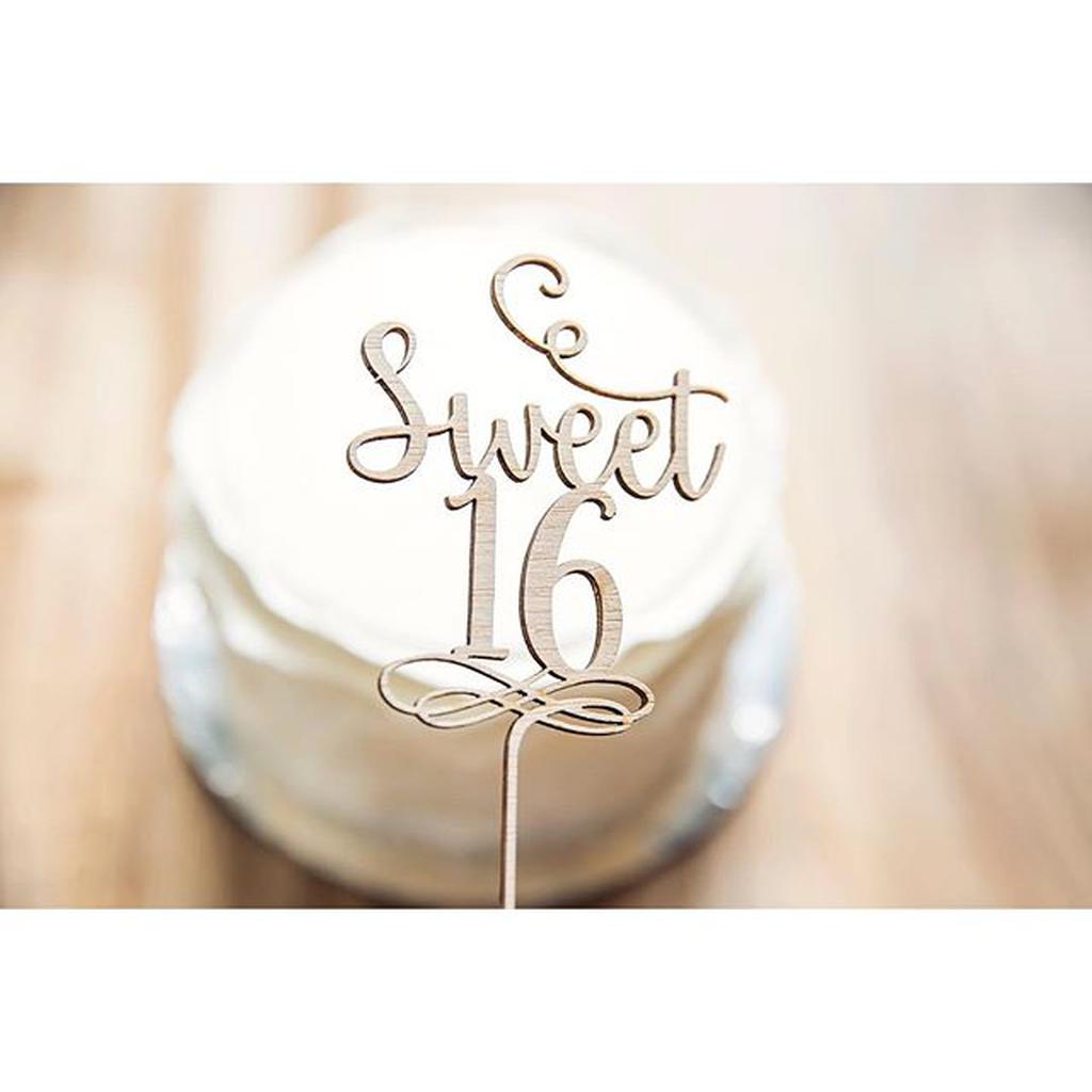 

Sweet 16 Wooden Cake Topper