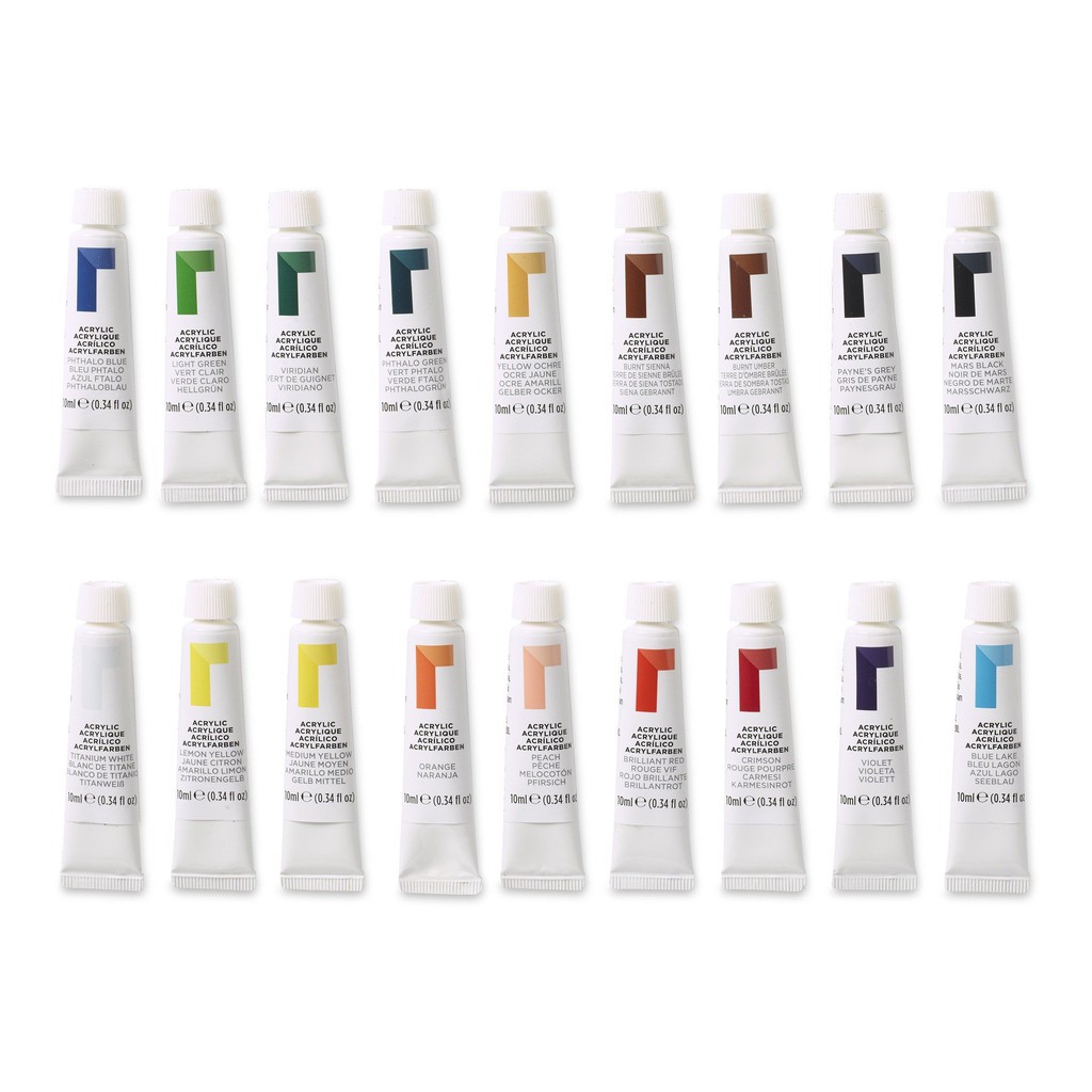 Reeves Acrylic Paint - 10ml (Pack of 18)