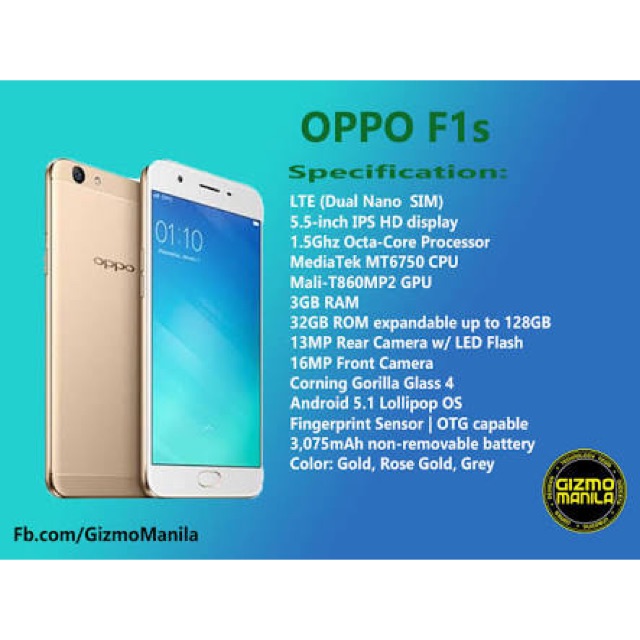 OPPO F1S / HP OPPO F1S GARANSI RESMI 1 TAHUN