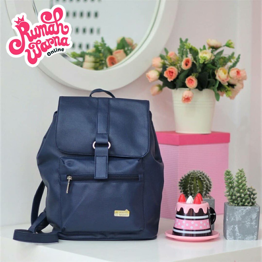 Tas Ransel Rumah  Warna  Lilian Biru Tua Shopee Indonesia