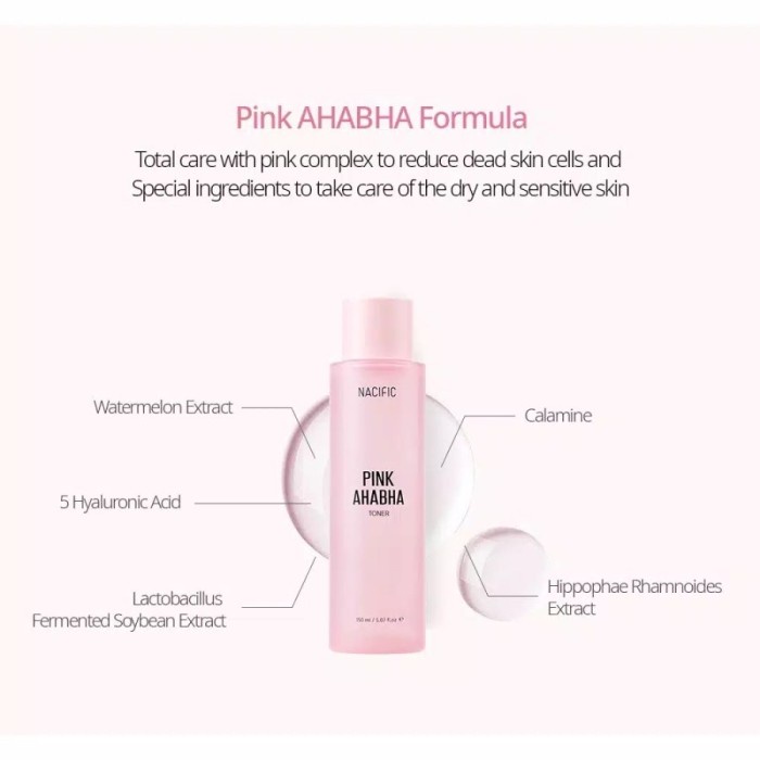 Nacific Pink AHABHA AHA BHA Toner 150ml- BPOM