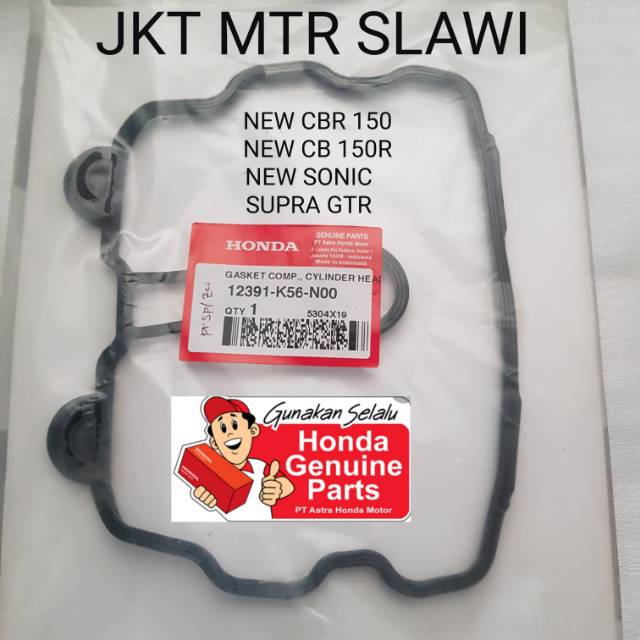 12391-K56-N00 Gasket comp cylinder comp karet head oring head  new sonic gtr  new cbr 150 new  cb 150r ori Honda