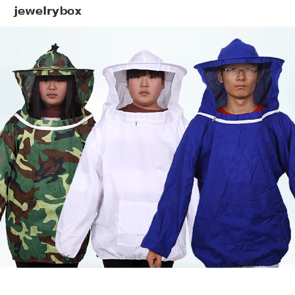 (jewelrybox) Jaket Pelindung Lengan Panjang Dengan Topi Untuk Peternak Lebah