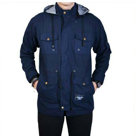 

Parka Simpel Navy Bahan Canvas Acrylic