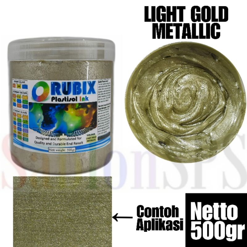 TINTA PLASTISOL DISTRO LIGHT GOLD METALLIC 500GR