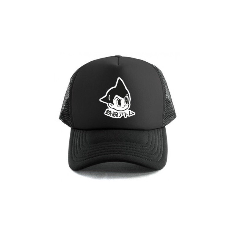 Topi Trucker Custom ASTRO BOY - Hitam