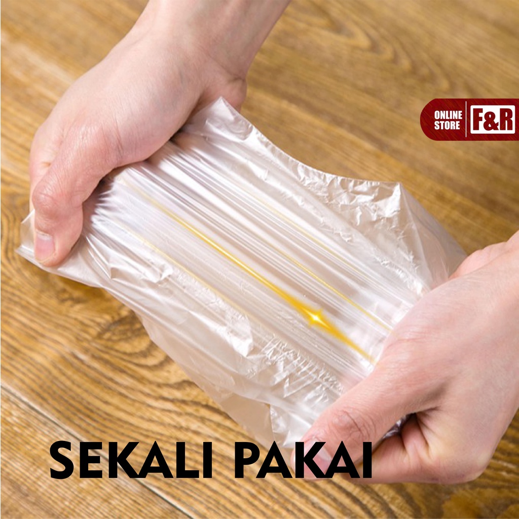 Sarung Tangan Plastik Sekali Pakai isi 100 Pcs Transparan Food Grade Disposable Plastic Gloves