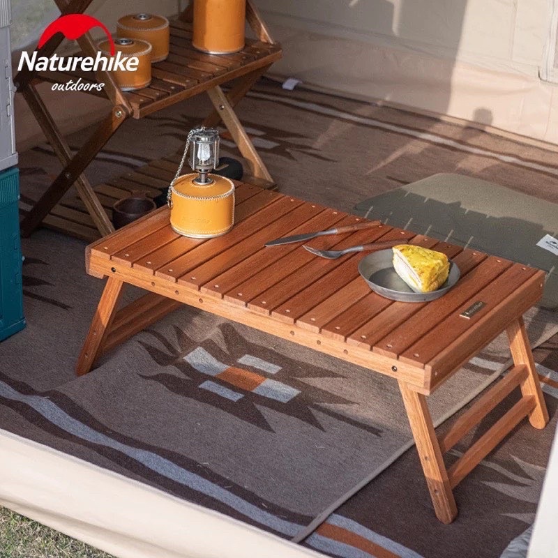 MEJA LIPAT NATUREHIKE NH20JJ031 // FOLDING TABLE MOTIF KAYU ESTETIK CAMPING GLAMPING