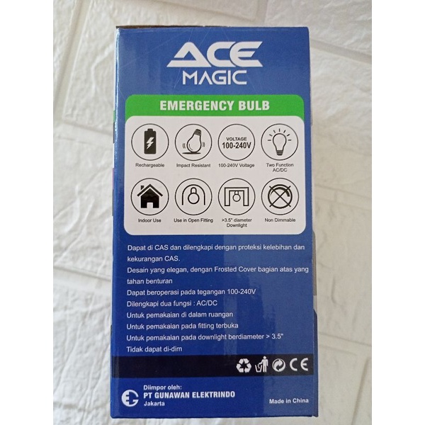 Lampu Magic Led ACE 12 / 18 / 23 / 27 Watt / Lampu Emergency