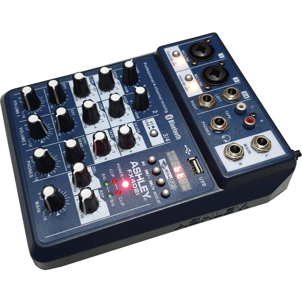 Jual Mixer Ashley 4 Channel FX402i Efek Delay USB MP3 Bluetooth Kualitas Bagus Original Shopee