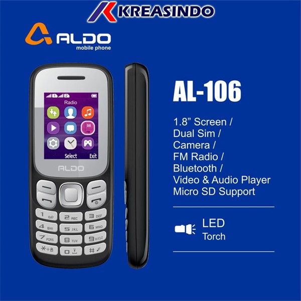 Aldo AL106 Candybar HP Murah Garansi Resmi