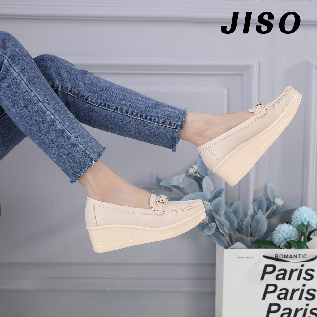 JISO RYONA LOLI-25 Sepatu Wedges Kerja Wanita 6cm Import Premium