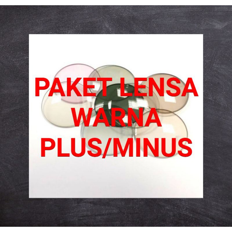 PAKET LENSA WARNA KACAMATA PLUS/MINUS/KRIPTOP/PROGRESIF