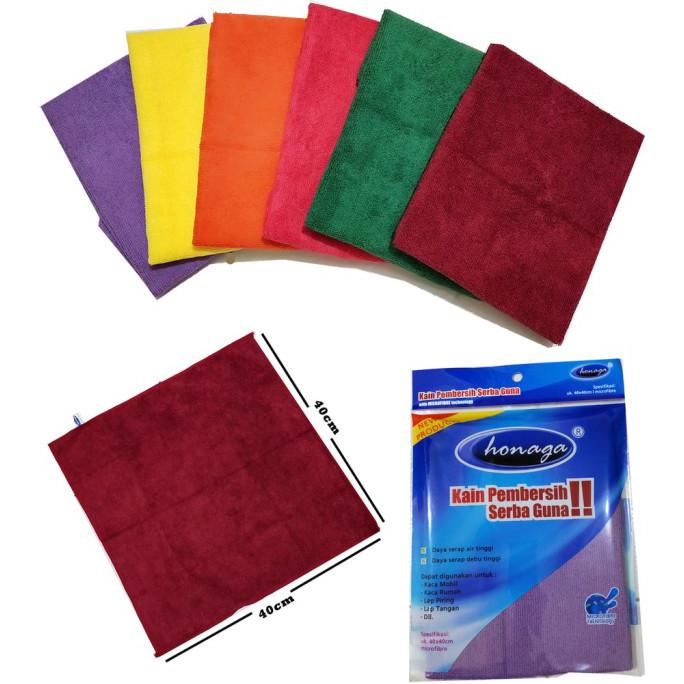 Murah Kain Lap Microfiber Honaga Lap Microfiber Motor Mobil Serbaguna Honaga - Hijau Bagus