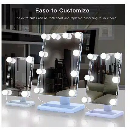 [10 BOHLAM 3 WARNA ] LAMPU LED MEJA RIAS MAKEUP LED Vanity Bulbs Mirror Light Kit TUMBLR CERMIN KACA