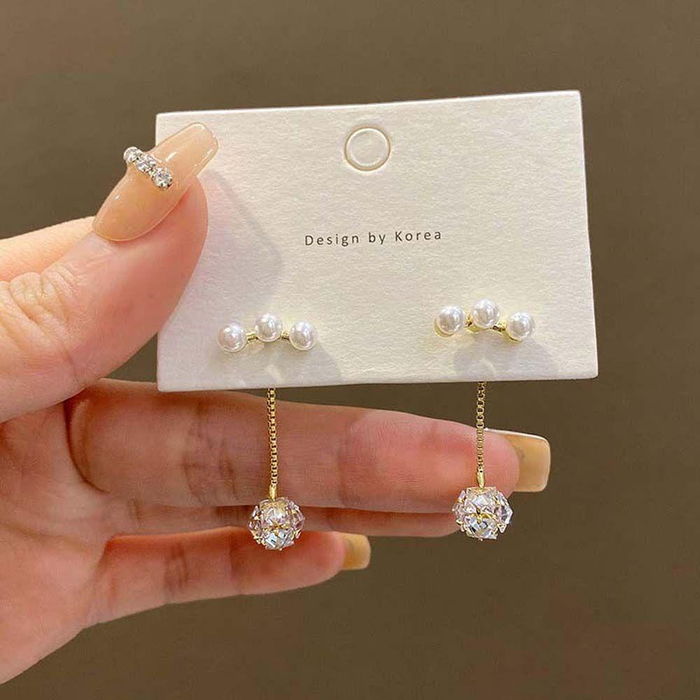 Mxbeauty Anting Menjuntai Pesta Pernikahan Fashion Perhiasan Aksesoris Gaya Korea Drop Earrings Bunga Ear Hook